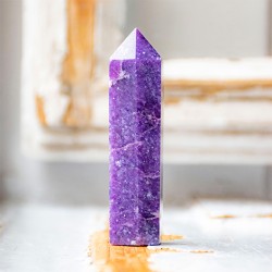 LEPIDOLITE tower crystal natural crystal, calming energy.