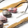RHODONITE necklace RHODONITE crystals