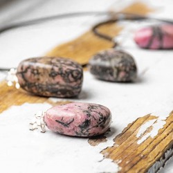 RHODONITE necklace RHODONITE crystals