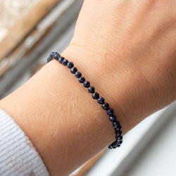 Blue moonstone bracelet 4mm faceted