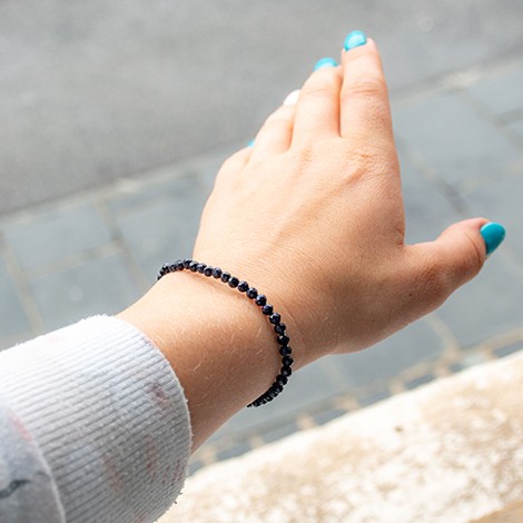 Blue moonstone bracelet 4mm faceted