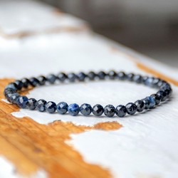IOLITE bracelet 4mm falset, iolite crystal