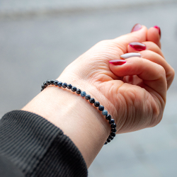 IOLITE bracelet 4mm falset, iolite crystal