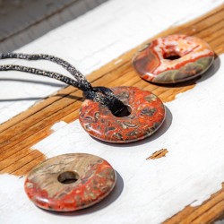 RHYOLITE Flower donut necklace Rhyolite crystal
