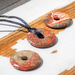 RHYOLITE Flower donut necklace Rhyolite crystal