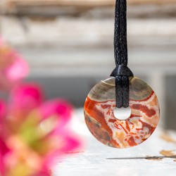 RHYOLITE Flower donut necklace Rhyolite crystal