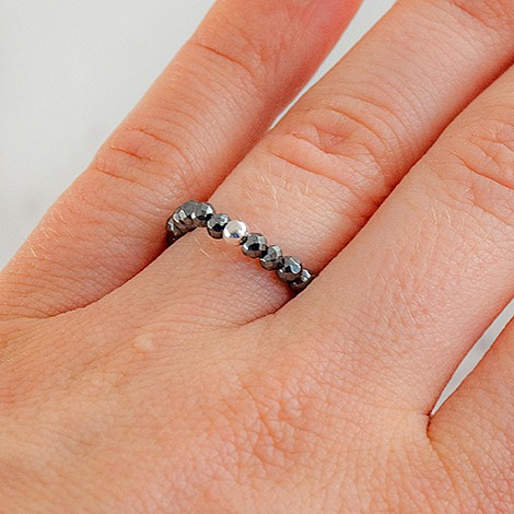 HEMATITE ring 3 mm falset