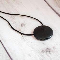 OBSIDIAN mirror necklace pendant