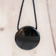 OBSIDIAN mirror necklace pendant