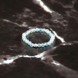AQUAMARINE ring 3mm falset