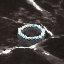 AQUAMARINE ring 3mm falset