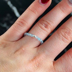 AQUAMARINE ring 3mm falset, AQUAMARINE crystal, AQUAMARINE gemstone,