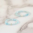 AQUAMARINE ring 3mm falset