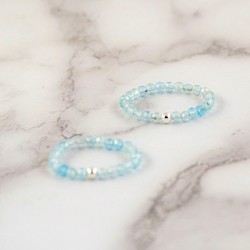 AQUAMARINE ring 3mm falset