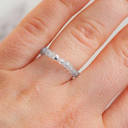 AQUAMARINE ring 3mm falset