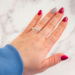 AQUAMARINE ring 3mm falset