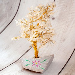 CLEAR QUARTZ tree with crystals
