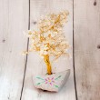 CLEAR QUARTZ tree with crystals