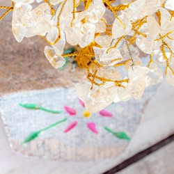CLEAR QUARTZ tree with crystals