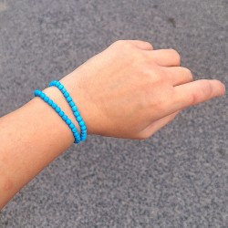 BLUE HOWLITE children's bracelet 4 mm