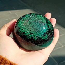 MALAHITE orgonite flower of life malahite crystal protect radiation