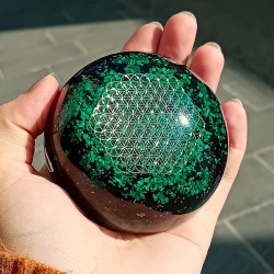 MALAHITE orgonite flower of life malahite crystal protect radiation