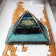 CHRYSOCOLLA Orgonite Pyramid metatron