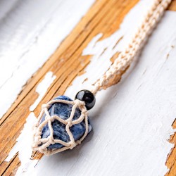 Macrame necklace for crystals