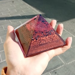 orgonit piramida, orgonit, rdeči jaspis, metatron, rdeči jaspis orgonit, ročno delo