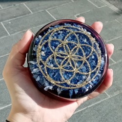 sodalite, black tourmaline, orgonite, orgonite plate, orgonites for room