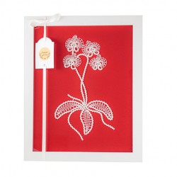 čipka, slika iz čipke, klekljana čipka, ročno delo, darilo