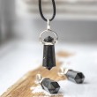 črni turmalin ogrlica, črni turmalin kristal, kristal za zaščito, zaščita pred zlobo