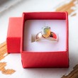 Silver ring with OPAL crystal, opal crystal, opal gemstone