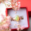 Silver ring with OPAL crystal, opal crystal, opal gemstone