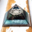 handmade orgonite, flower of life orgonite, flower of life