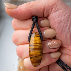 tiger's eye pendant, tiger's eye necklace, tiger's eye, crystal necklace