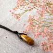 tiger's eye pendant, tiger's eye necklace, tiger's eye, crystal necklace