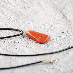 RED JASPER necklace pendant, RED JASPER crystal, red jasper gemstone