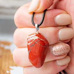 RED JASPER necklace pendant, RED JASPER crystal, red jasper gemstone