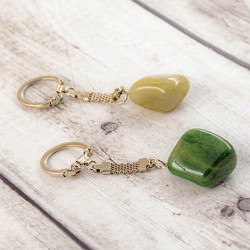 JADE keychain jade crystal, jade gemstone