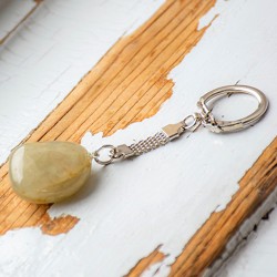 JADE keychain jade crystal, jade gemstone
