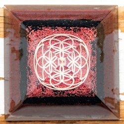 TULITE Orgonite Pyramid flower of life
