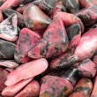 rhodonite crystal, rhodonite stone, pink crystals, pink stones