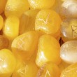 YELLOW ONYX rune stones (set), YELLOW ONYX  crystals,YELLOW ONYX  gemstone,