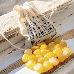 YELLOW ONYX rune stones (set), YELLOW ONYX  crystals,YELLOW ONYX  gemstone,