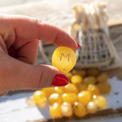 YELLOW ONYX rune stones (set), YELLOW ONYX  crystals,YELLOW ONYX  gemstone,