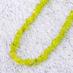 PERIDOT chips necklace, peridote crystal, perdote gemstone,