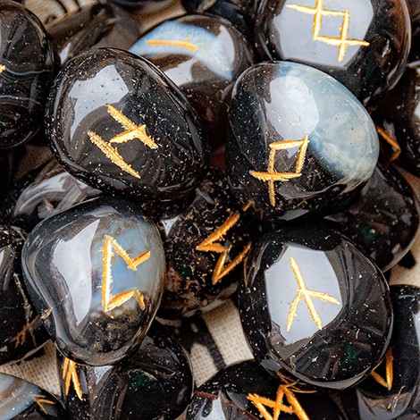 ONYX rune stones (set), onyx stone, onyx crystal, onyx gemstone