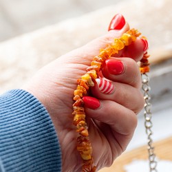 AMBER dog necklace