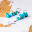 blue howlite earrings, blue howlite, crystal earrings, earrings from natural stone